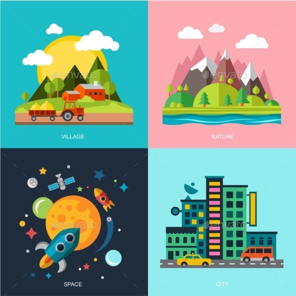 GraphicRiver Urban Landscape 10219168 GraphicRiver Urban Landscape 10219168