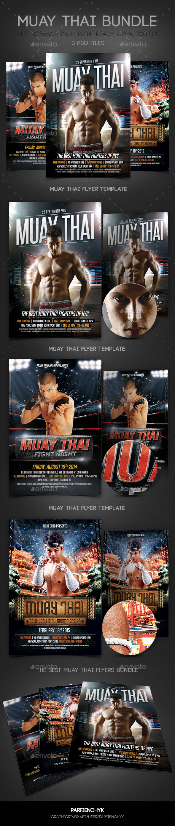 GraphicRiver Muay Thai Flyers Bundle 10222042 GraphicRiver Muay Thai Flyers Bundle 10222042