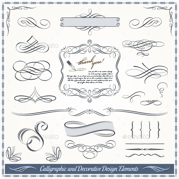GraphicRiver Calligraphic and Decorative Design Elements 10185491 GraphicRiver Calligraphic and Decorative Design Elements 10185491