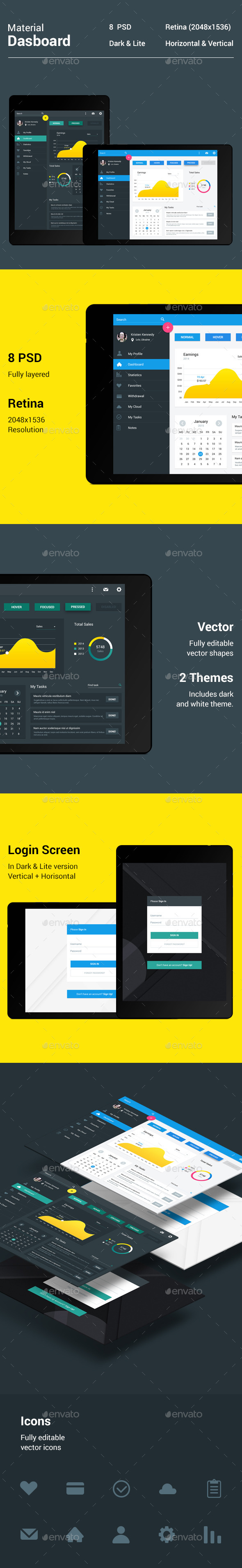 GraphicRiver Material Dashboard 10185038 GraphicRiver Material Dashboard 10185038