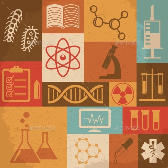GraphicRiver Retro Science Icons 10223110 GraphicRiver Retro Science Icons 10223110