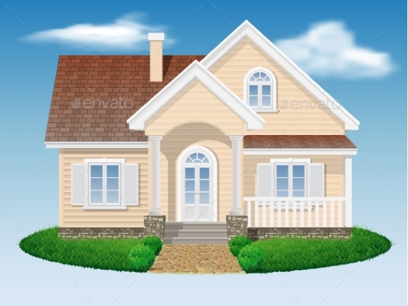 GraphicRiver Small Residential House 10223740 GraphicRiver Small Residential House 10223740