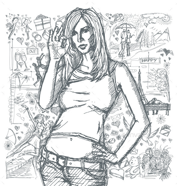 GraphicRiver Love Story Sketch 10223823 GraphicRiver Love Story Sketch 10223823