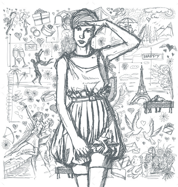 GraphicRiver Love Story Sketch 10223932 GraphicRiver Love Story Sketch 10223932