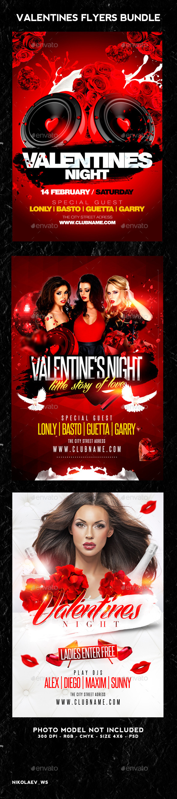 Valentines Flyers Bundle Valentines Flyers Bundle