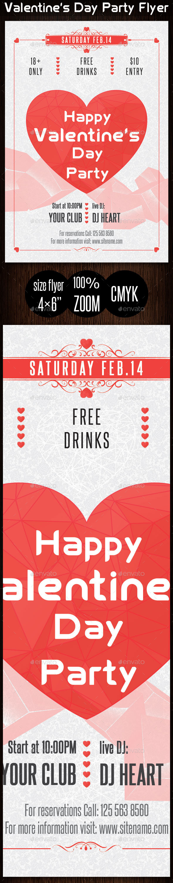 GraphicRiver Techno Valentine s Party Flyer 10185416 GraphicRiver Techno Valentine s Party Flyer 10185416