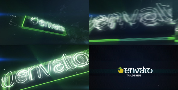 Neon Glitch Logo Reveal 10227339 - Free Download