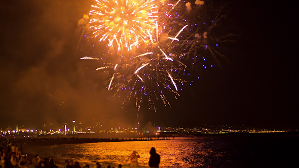 Fireworks Barcelona Beach 6 Fireworks Barcelona Beach 6