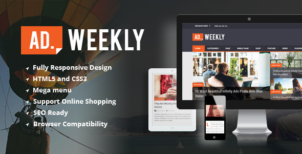 AD.WEEKLY - Magazine HTML5 Template