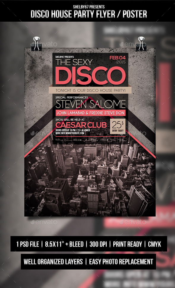 GraphicRiver Disco House Party Flyer Poster 10231683 GraphicRiver Disco House Party Flyer Poster 10231683
