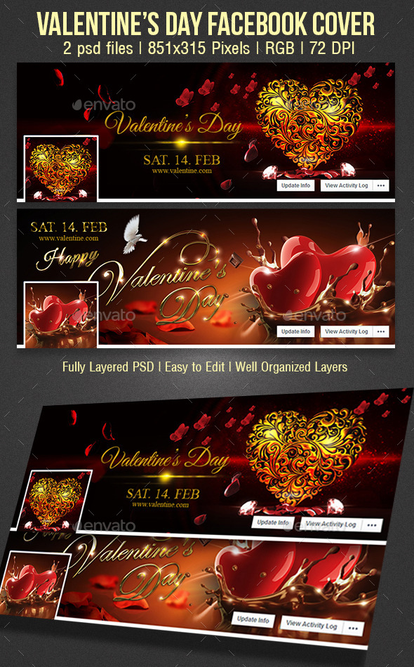 GraphicRiver Valentines Day Facebook cover 10236311 GraphicRiver Valentines Day Facebook cover 10236311