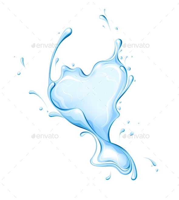 GraphicRiver Heart of Water Splash 10236359 GraphicRiver Heart of Water Splash 10236359