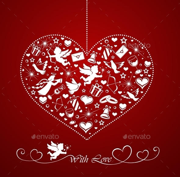 GraphicRiver Heart with Set of Icons 10236371 GraphicRiver Heart with Set of Icons 10236371