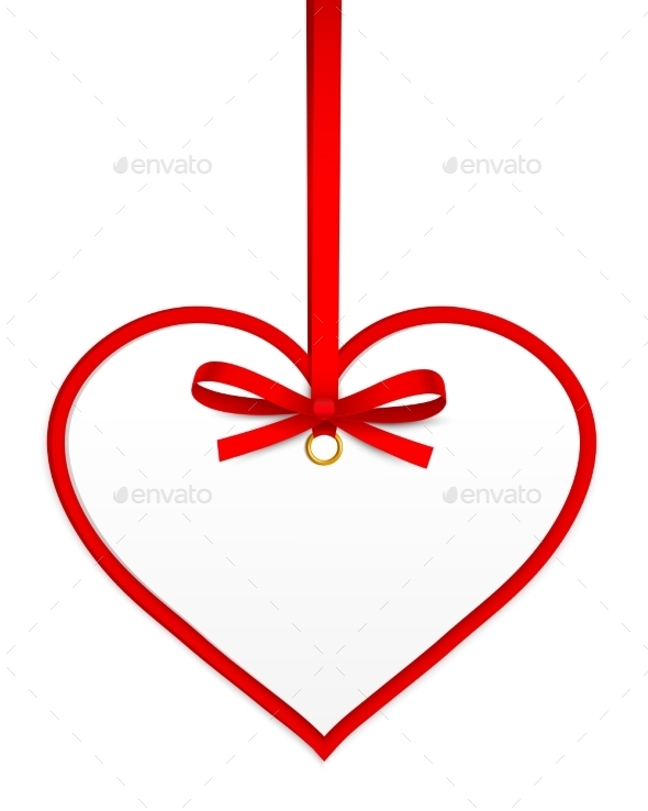 GraphicRiver Heart with Red Bow 10236412 GraphicRiver Heart with Red Bow 10236412