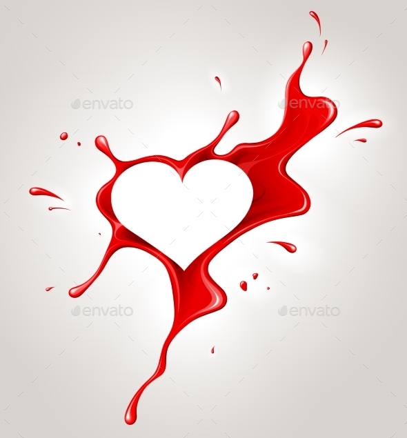 GraphicRiver Red Spray Paint and Heart 10236422 GraphicRiver Red Spray Paint and Heart 10236422