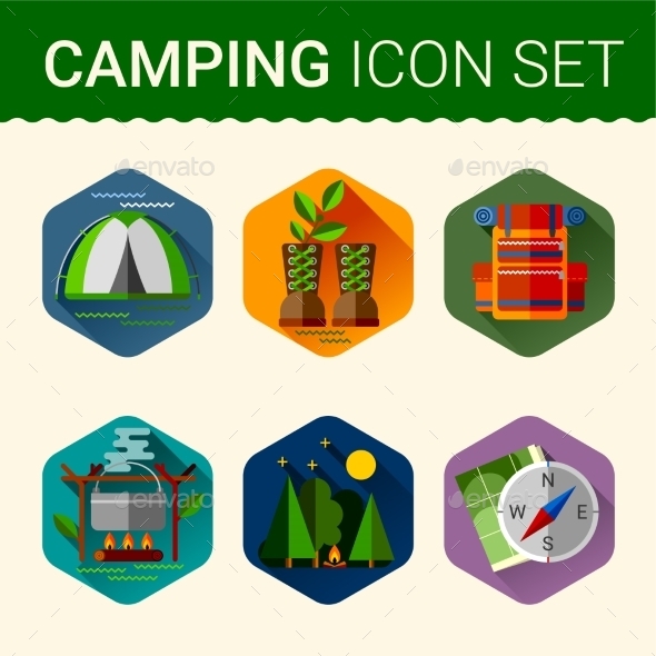 GraphicRiver Camping Symbols 10236596 GraphicRiver Camping Symbols 10236596