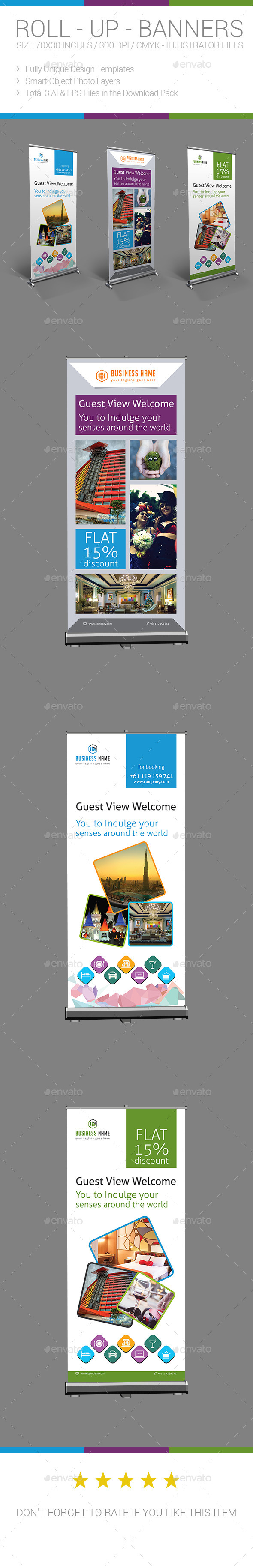 GraphicRiver Hotel Travel Roll-up Banner 10236775 GraphicRiver Hotel Travel Roll-up Banner 10236775