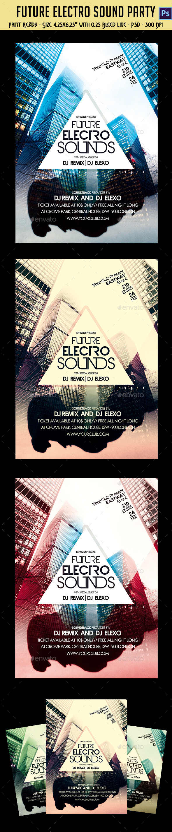 GraphicRiver Future Electro Sounds Party Flyer 10237310 GraphicRiver Future Electro Sounds Party Flyer 10237310
