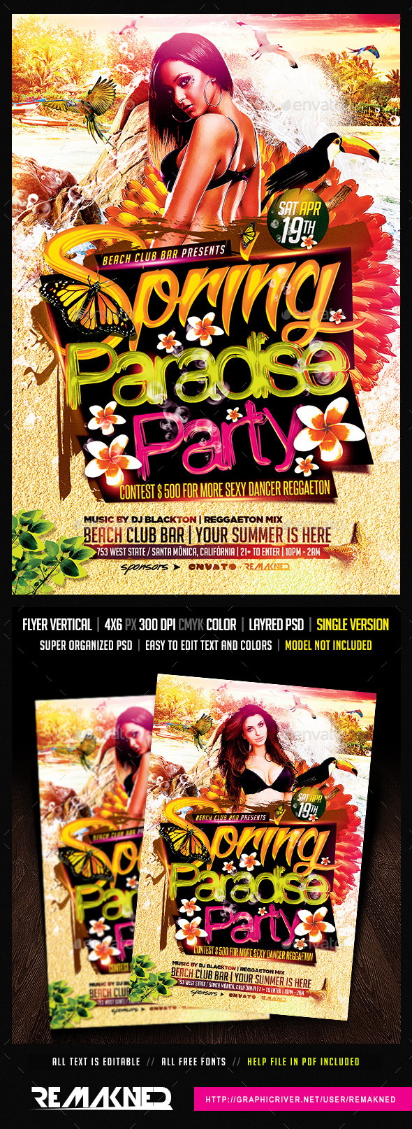 GraphicRiver Spring Paradise Party Flyer Template PSD 10195040 GraphicRiver Spring Paradise Party Flyer Template PSD 10195040