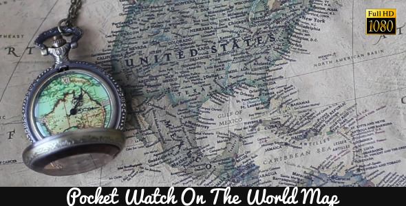 Pocket Watches On The World Map 4 Pocket Watches On The World Map 4