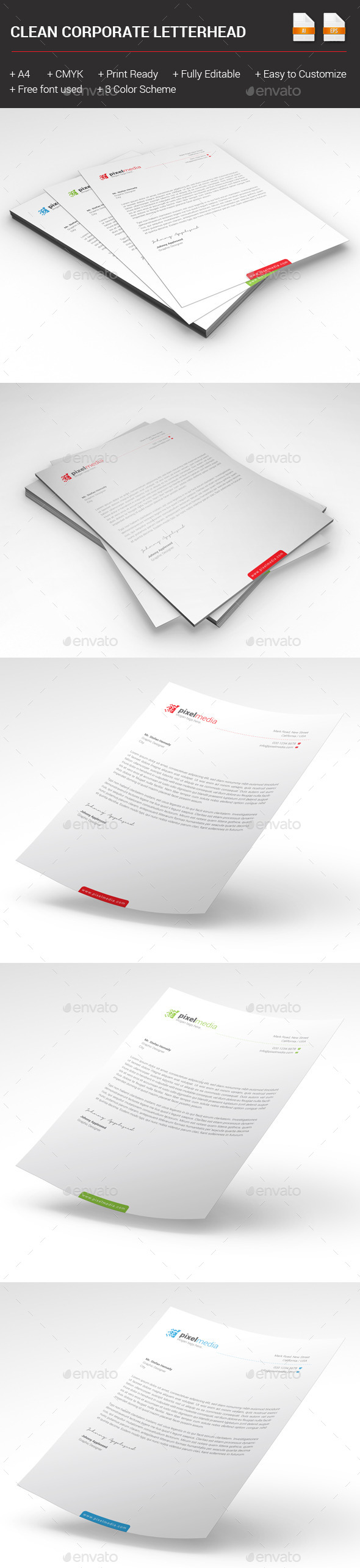 GraphicRiver Clean Corporate Letterhead 10240599 GraphicRiver Clean Corporate Letterhead 10240599