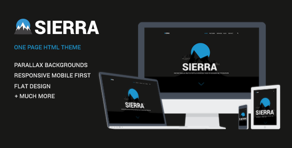 Sierra - One Page Parallax Responsive HTML theme