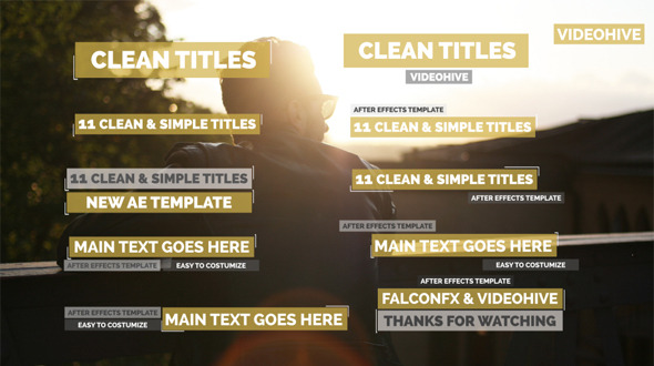 Free download 11 Minimal Titles nulled Videohive