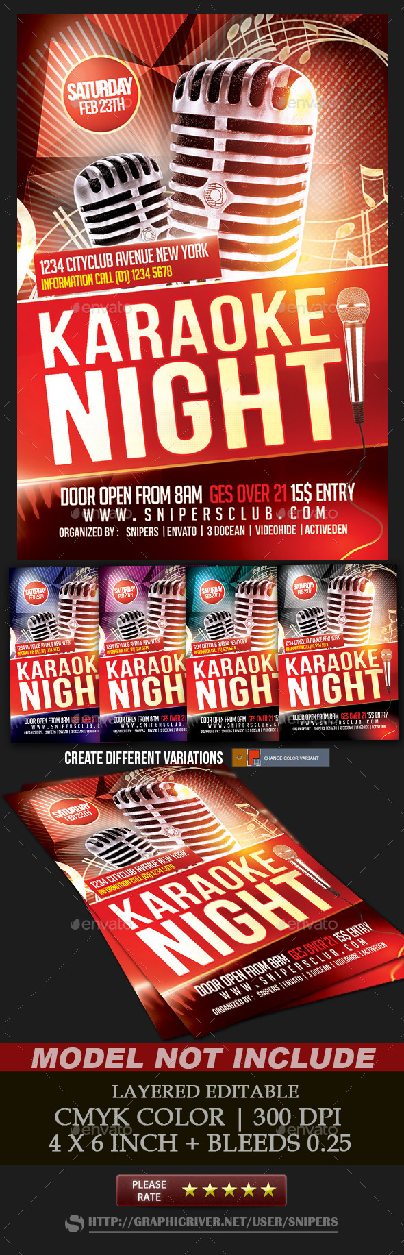GraphicRiver Karaoke Night Flyer 10243529 GraphicRiver Karaoke Night Flyer 10243529