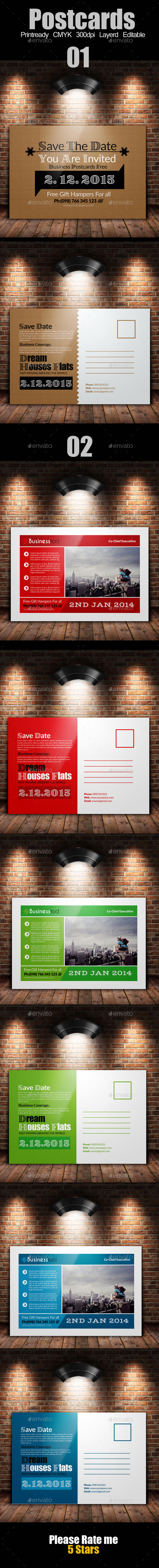 Multi Use Business Post Cards Bundle (Cards & Invites)