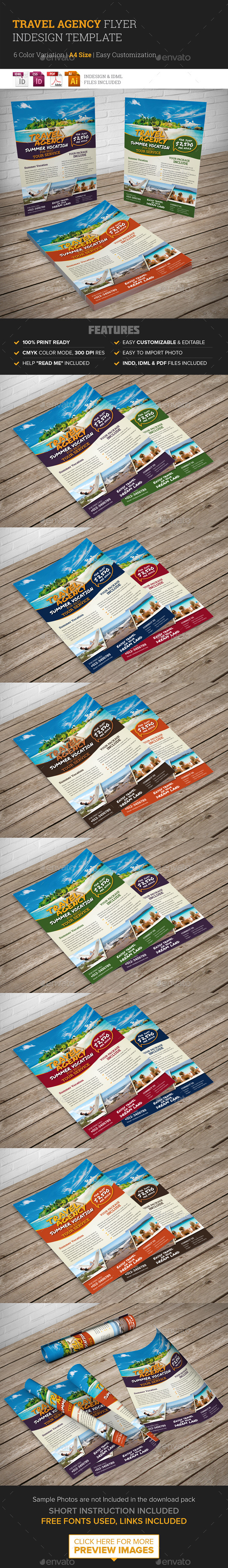 Travel Agency Flyer Indesign Template (Corporate)