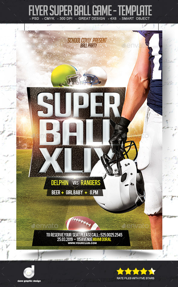 Flyer Super Ball Game - Template (Sports)