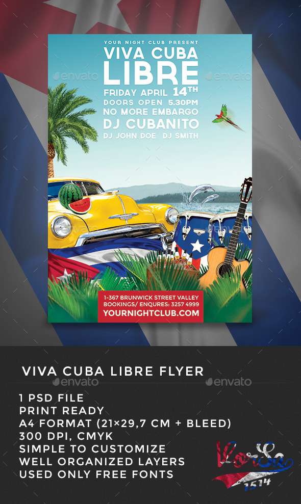 Viva Cuba Libre Flyer (Clubs & Parties)