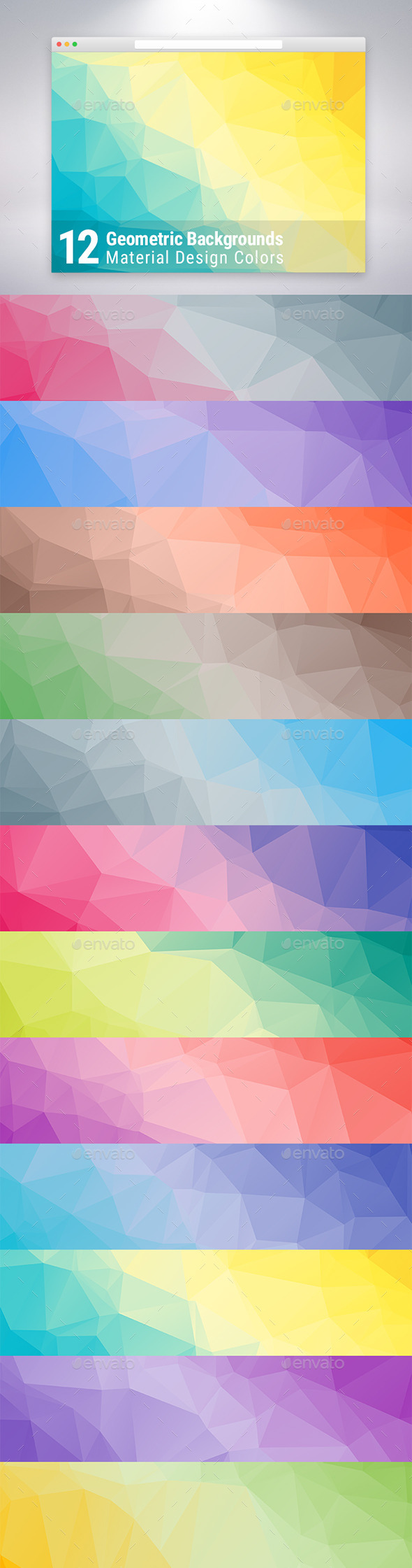 GraphicRiver Material Design Geometric Backgrounds x12 10245186 GraphicRiver Material Design Geometric Backgrounds x12 10245186