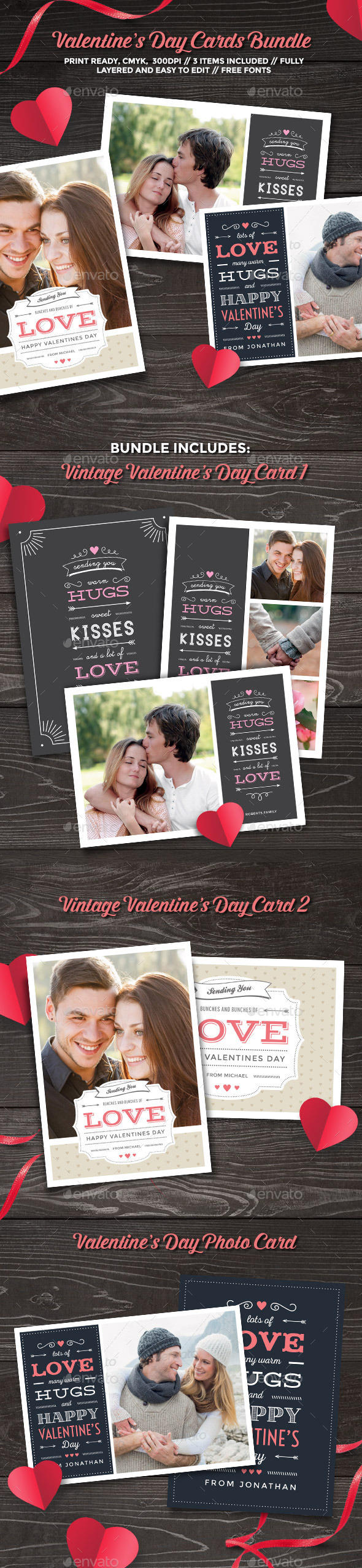 GraphicRiver Valentine's Day Cards Bundle 10245689 GraphicRiver Valentine's Day Cards Bundle 10245689