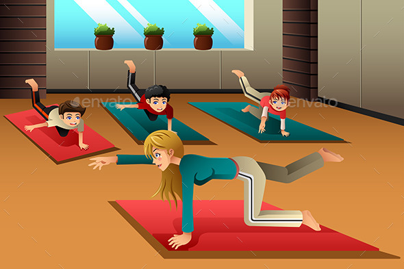 Kids in a Yoga Class (Sports/Activity)