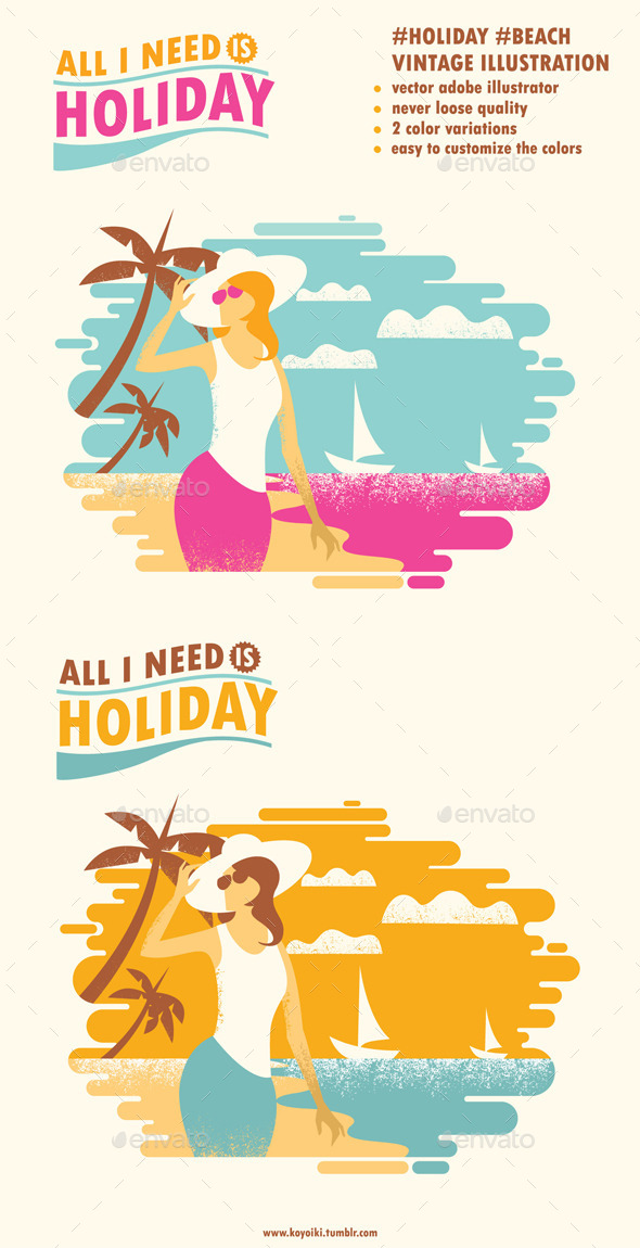 Holiday Beach Illustration Holiday Beach Illustration