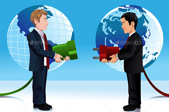 GraphicRiver Business Concept of Connecting Eastern and Western 10246650 GraphicRiver Business Concept of Connecting Eastern and Western 10246650