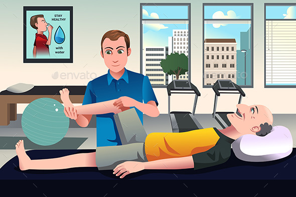 GraphicRiver Physical Therapist Working on a Patient 10248643 GraphicRiver Physical Therapist Working on a Patient 10248643