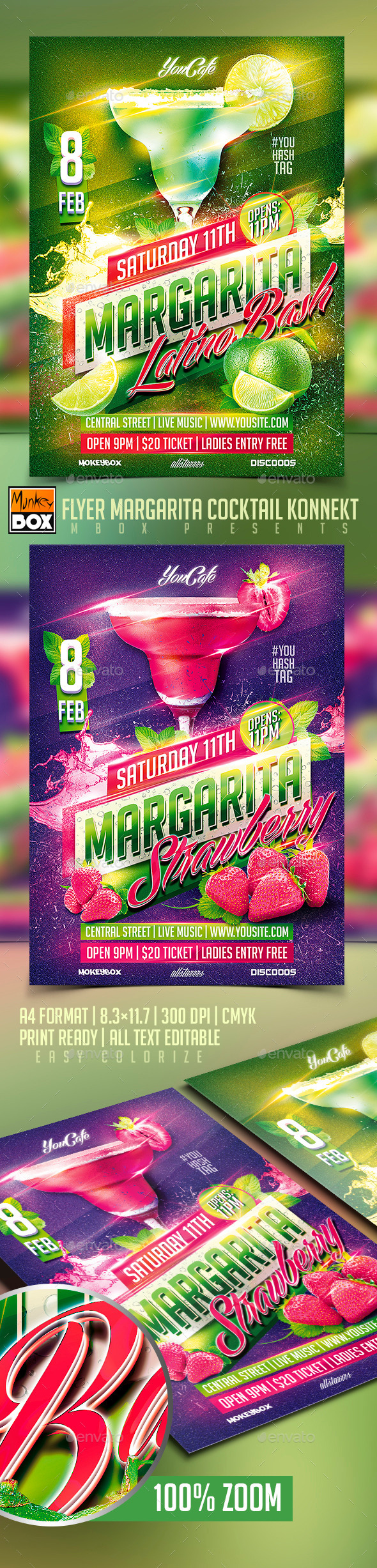 Flyer Margarita Cocktail Konnekt (Flyers)