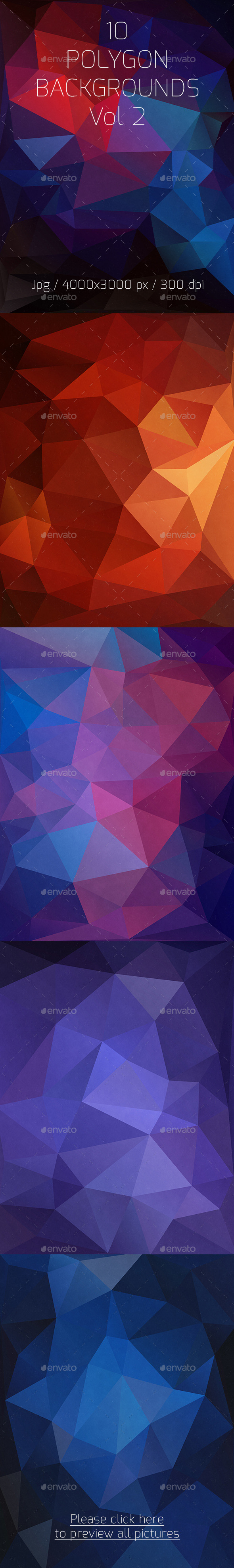 10 Polygon Backgrounds Vol 2