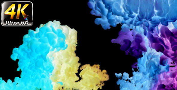 Colorful Paint Ink Drops Splash in Underwater 46 Colorful Paint Ink Drops Splash in Underwater 46