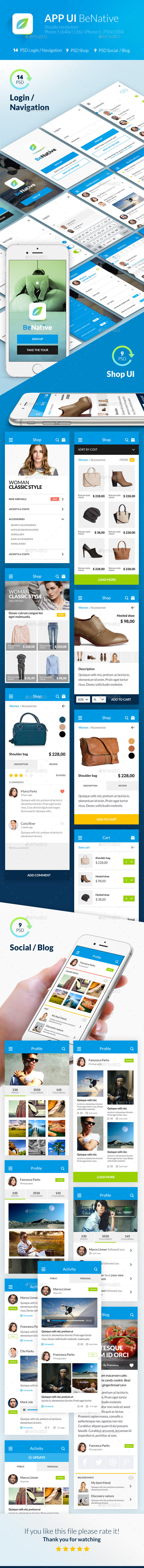 GraphicRiver App UI BeNative 10190571 GraphicRiver App UI BeNative 10190571