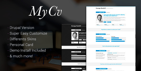 My Cv - Responsive And Retina Drupal theme / CV