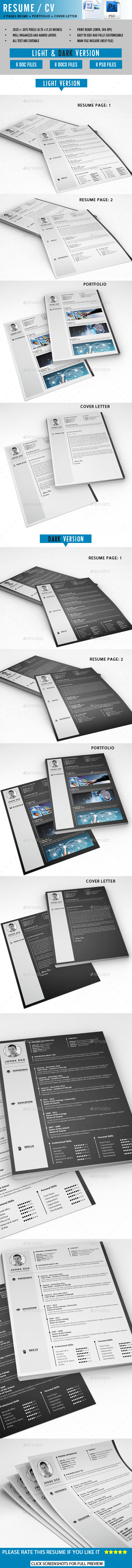 GraphicRiver Resume 10253839 GraphicRiver Resume 10253839