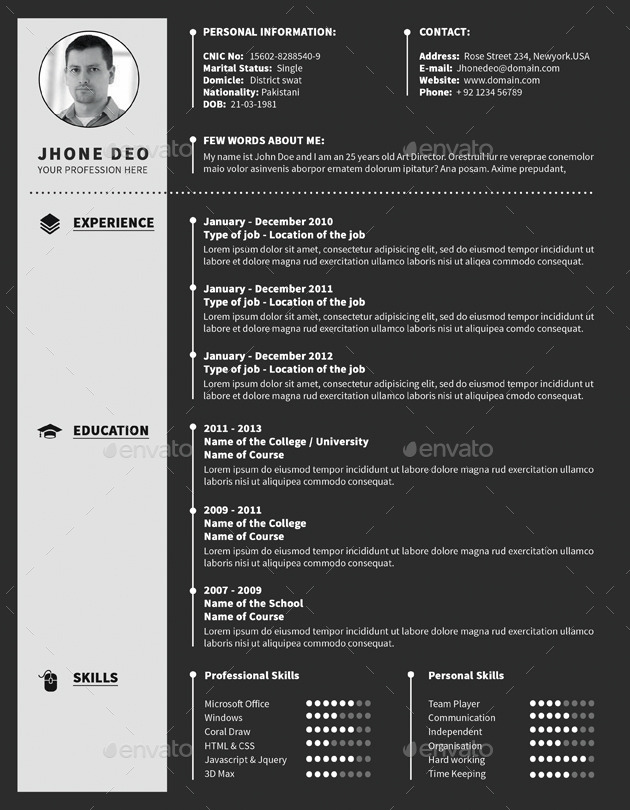 Clean Resume/CV by Mehrodesigns | GraphicRiver