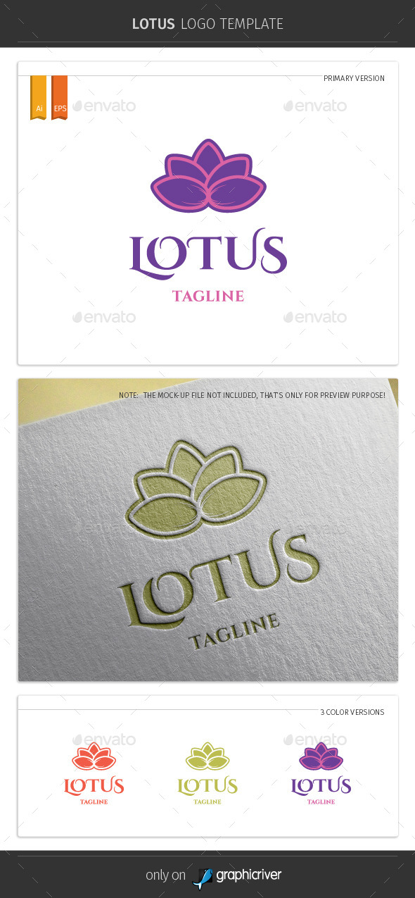 GraphicRiver Lotus Logo Template 10254349 GraphicRiver Lotus Logo Template 10254349