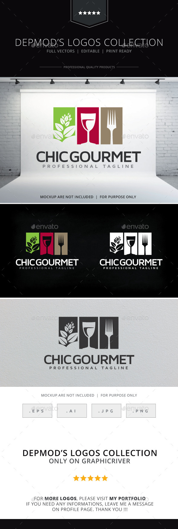 GraphicRiver Chic Gourmet Logo 10255321 GraphicRiver Chic Gourmet Logo 10255321