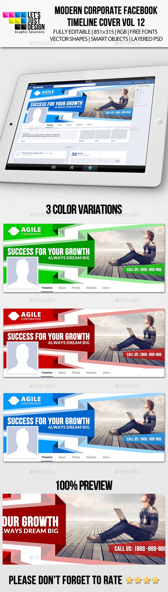 GraphicRiver Modern Corporate Facebook Timeline Cover Vol 12 10257331 GraphicRiver Modern Corporate Facebook Timeline Cover Vol 12 10257331