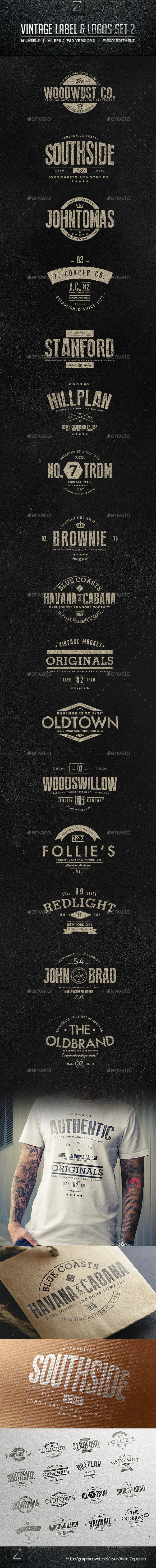 GraphicRiver Vintage Badges & Labels Set 2 10257339 GraphicRiver Vintage Badges & Labels Set 2 10257339