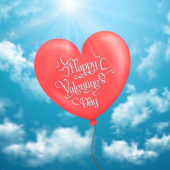 GraphicRiver Valentine s Card with Heart-Shaped Balloon 10259053 GraphicRiver Valentine s Card with Heart-Shaped Balloon 10259053
